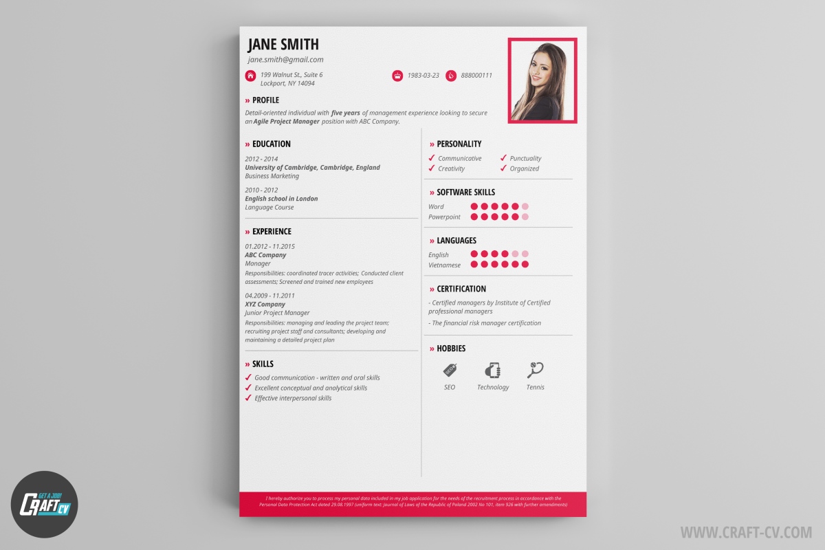 Just creative design resume