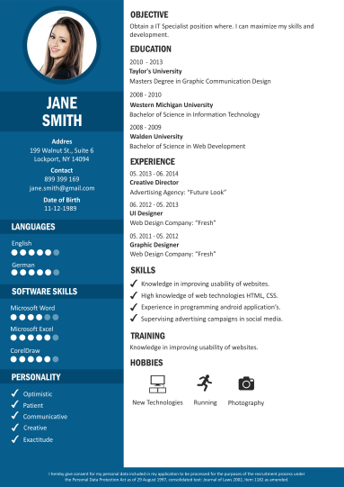 Online cv creator