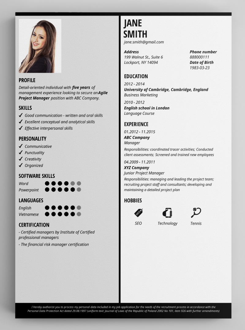 free download resume templates pdf