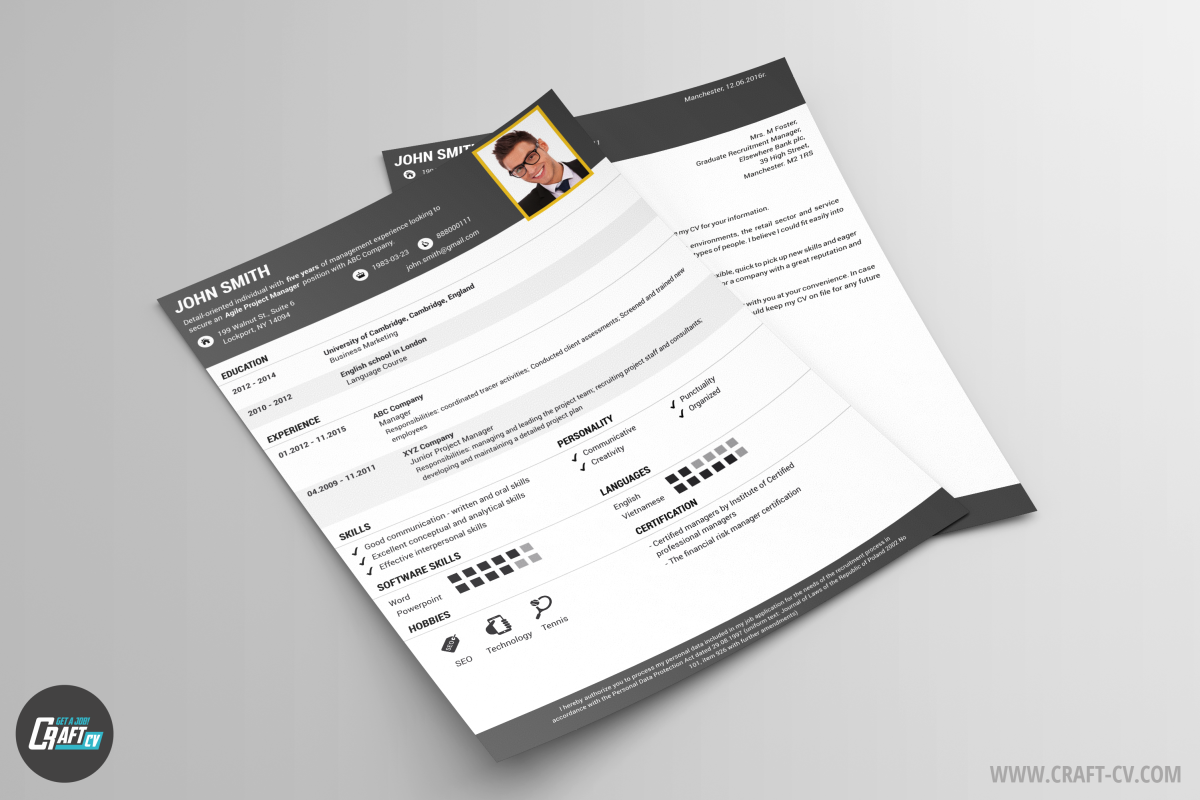 Creative CV Sample Solid