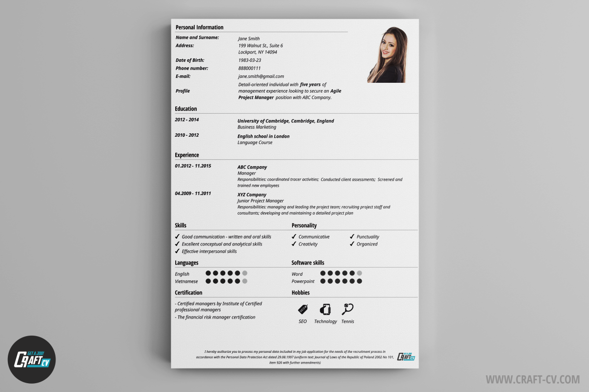 free cv maker template