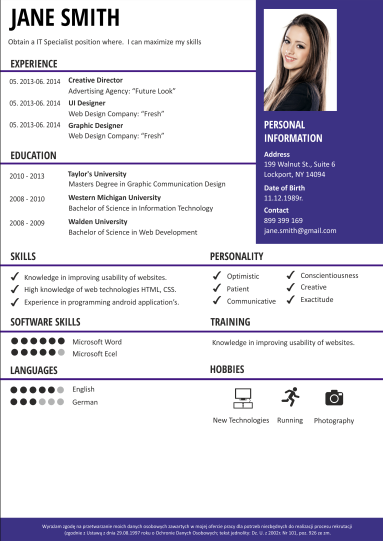 curriculum vitae latex templates de un de Curriculum  Créer Modèles  CV CV Créateur Vitae