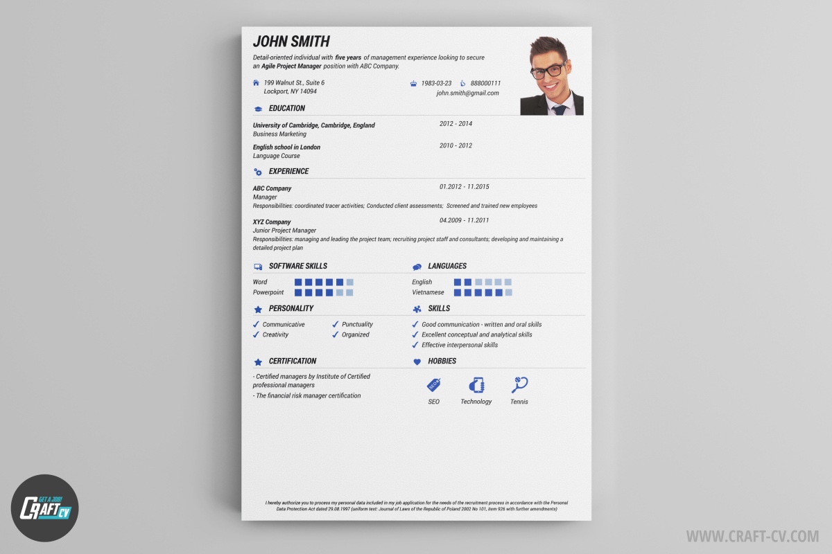 modello curriculum vitae